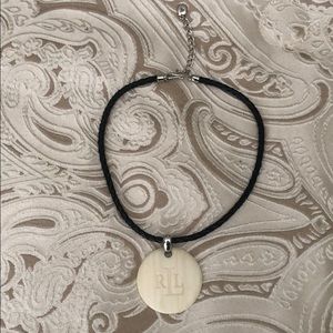 Ralph Lauren braided logo chocker necklace